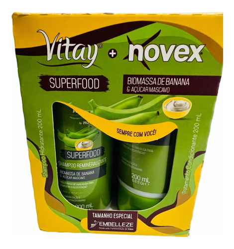 Kit Shampoo E Condicionador Novex Biomassa De Banana