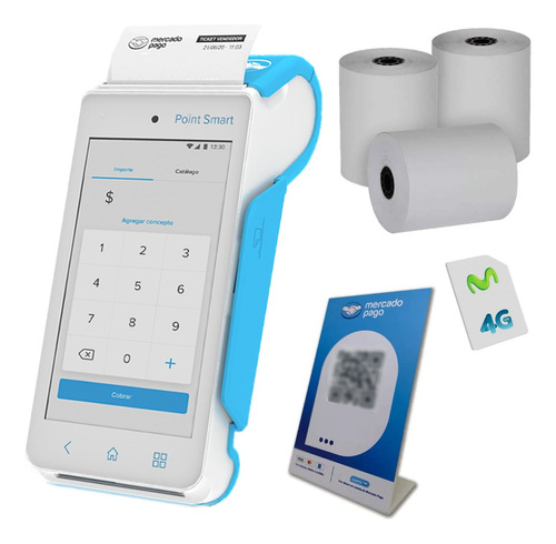 Mercado Pago Point Smart C/chip Celular + Impresora Posnet