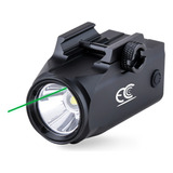 Lanterna Pistola Tática Mira Laser Verde P/ Trilho 20mm