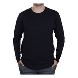 Blusa Masculina Delkor Plus Size Sueter Tricot Preta - 59803