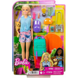 Barbie - Vamos De Camping ! Con Mochila Y Accesorios- Mattel