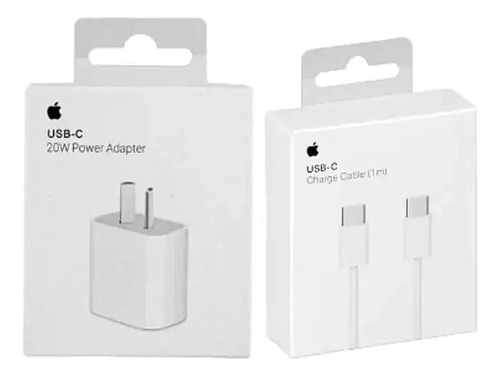 Cargador Para iPhone 15 Carga Rápida 20w + Cable C 1 Metro