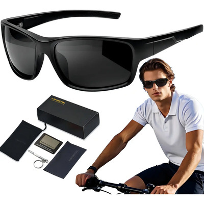 Gafas de Sol Deportivas Polarizadas Kanastal UV400 Negro Mate Ciclismo Running | Envío gratis