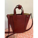 Jazmin Chebar Tote Olympia Small Bordo Cuero 100%