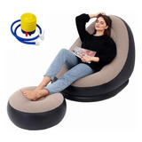 Sofa Sillon Inflable Ultra Cómodo Tipo Puf Con Posapies