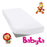 Sabana Ajustable Lisa Blanca Practicuna Babyta