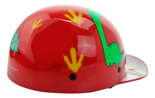 Casco Infantil Moto Tipo Cachucha Triassic Acabado Brillante