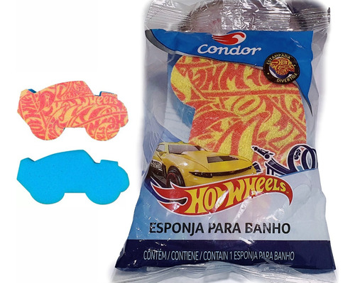 Esponja Para Banho Infantil Hot Wheels Condor