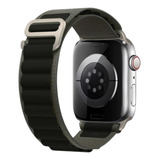 Pulseira Alpine Loop Para Apple Watch Série 8 45mm Ultra 49 Cor Verde E Preto