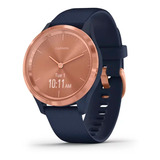 Reloj Garmin Vivomove 3s Pulsometro Gps 39 Mm Smartwatch Bisel Azul / Rosa Oro