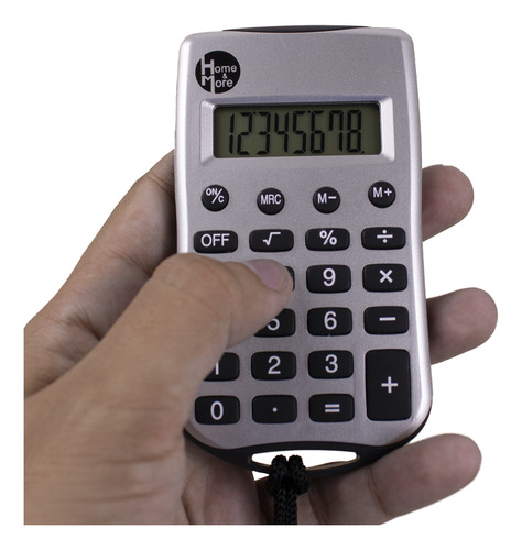 Calculadora Cordao De Bolso Pequena Com Visor Grande 8 Dig.