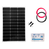 Panel Solar 100w 12v Monocristalino Controlador, Cable Y Mc4
