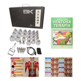 Kit Ventosaterapia Bk 24 Copos Com Livro + Mapa Frente/verso