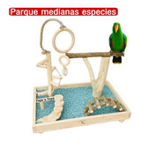 Mini Parque De Madera Natural Pepe´s Toys Loros Aves Nifas