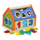 Juego Numeros Figuras Colore Montessori Cubo Encastre Madera
