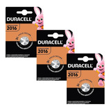 Cr 2016 Duracell Tipo Moneda 3 Piezas Cr2016