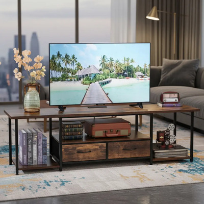 BLUEDREAMER Mueble Para Tv 55 - 75 Pulgadas Mesa Televisión Color Marrón Oscuro | Envío gratis
