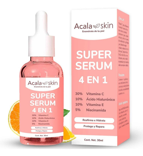 Serum 4 En 1 - Vitamina C + Ácido Hialurónico + Niacinamida