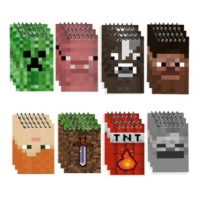 8 Cuadernos Minecraft Pixel Temática Del Famoso Juego
