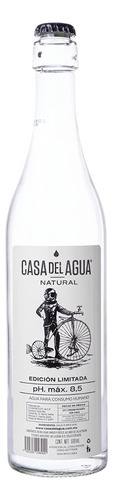 Agua Natural Purificada Alcalina Casa Del Agua 600 Ml Vidrio