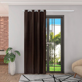 Cortina Jasmim Porta Balcão Para Sala Ou Quarto 1,50x2,20m Cor Marrom