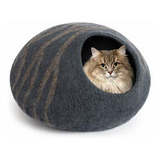 Meowfia Premium Felt Cat Bed Cave (mediano) - Cama Hecha A M