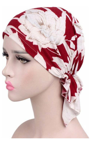 Sombrero Con Estampado De Turbante Elástico Para Mujeres