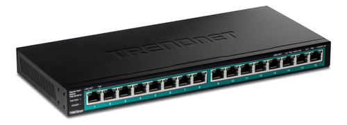 Conmutador Trendnet Poe+ Gigabit De 16 Puertos, 16 Puertos G