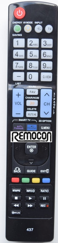 Control Remoto Para Tv LG Tecla 3d Home Energy Saving Lcd437