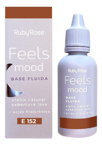 Base Feels Mood Base Fluida Rosto Facial Leve Ruby Rose
