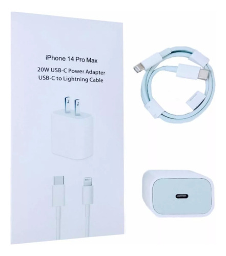 Carga + Cable iPhone 14 Pro Max Carga Rapida 20w Original