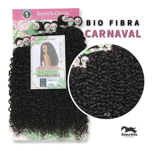 Cabelo Cacheado Bio Vegetal Carnaval Fashion Clássic 70 Cm Cor 2 Castanho Escuro