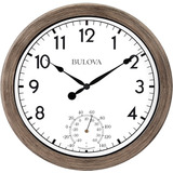 Reloj Pared Bulova Para Interior Y Exterior Con Termómetro