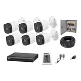 Kit 6 Cámaras Bala 5mpx Dahua Dvr 8ch 1tb Utp Cctv 