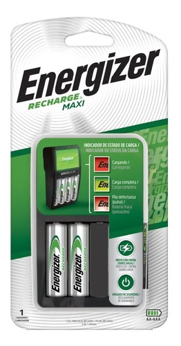 Cargador De Pilas Recargables Aa/aaa Energizer 2 Baterias Aa