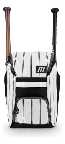 Back Pack Beisbol Marucci Foxtrot Blanco Negro Infantil