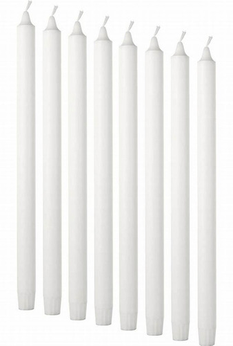 Velas Largas Comunes X 100 Blancas 18 Cm Vela Parafina