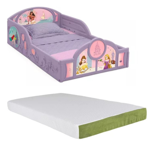 Cama Camita Infantil 2 En 1 Play Area Princess Con Colchon