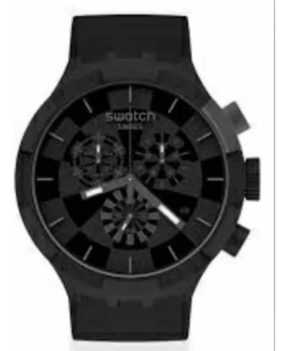 Reloj Swatch Punto De Control Negro Sbo2b400