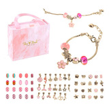 Kit Set Para Armar Pulseras Tipo Pandora Niñas Con Caja