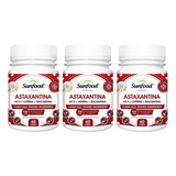 Kit 3 Un - Astaxantina Vit E Luteina + Zeaxantina - Sunfood