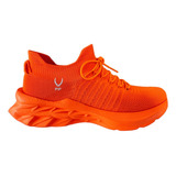 Tenis Naranja Fosfo Unisex 22 Al 29 Mayoreo (3 Pares) 