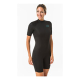 Neopreno Surf Corto Mujer Olaian 100 Negro 1,5 Mm. Olaian