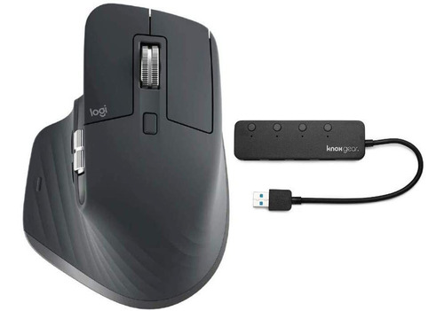 Mouse Inalámbrico Logitech, Con Hub De 4 Puertos, 4000 Dpi