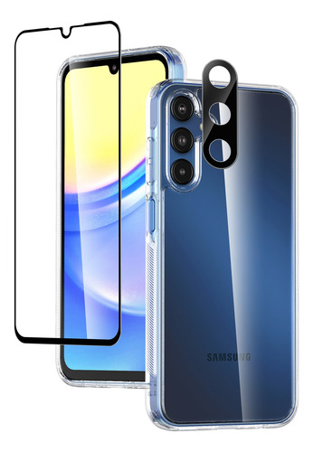 Funda Transparente Para Samsung A15 (4g/5g) Con Mica +cámara