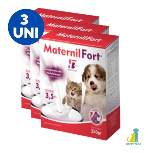 Leche En Polvo Maternil - Perros Y Gatos - 3 X 250 Grs