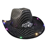 Sombrero Cowboy Cowgirl Led Vaquero Aplique Coronita Strass 