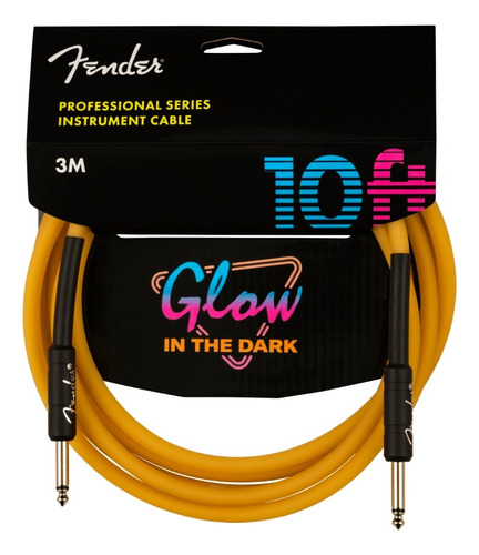 Cable Fender Glow In The Dark 3m Amarillo