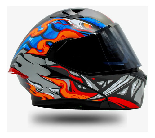Casco Abatible Leviatán Naranja Speedbeat Certificación Dot