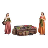 Decoración Y Aldeanas De 15 Cm Pesebre Con 3 Figuras